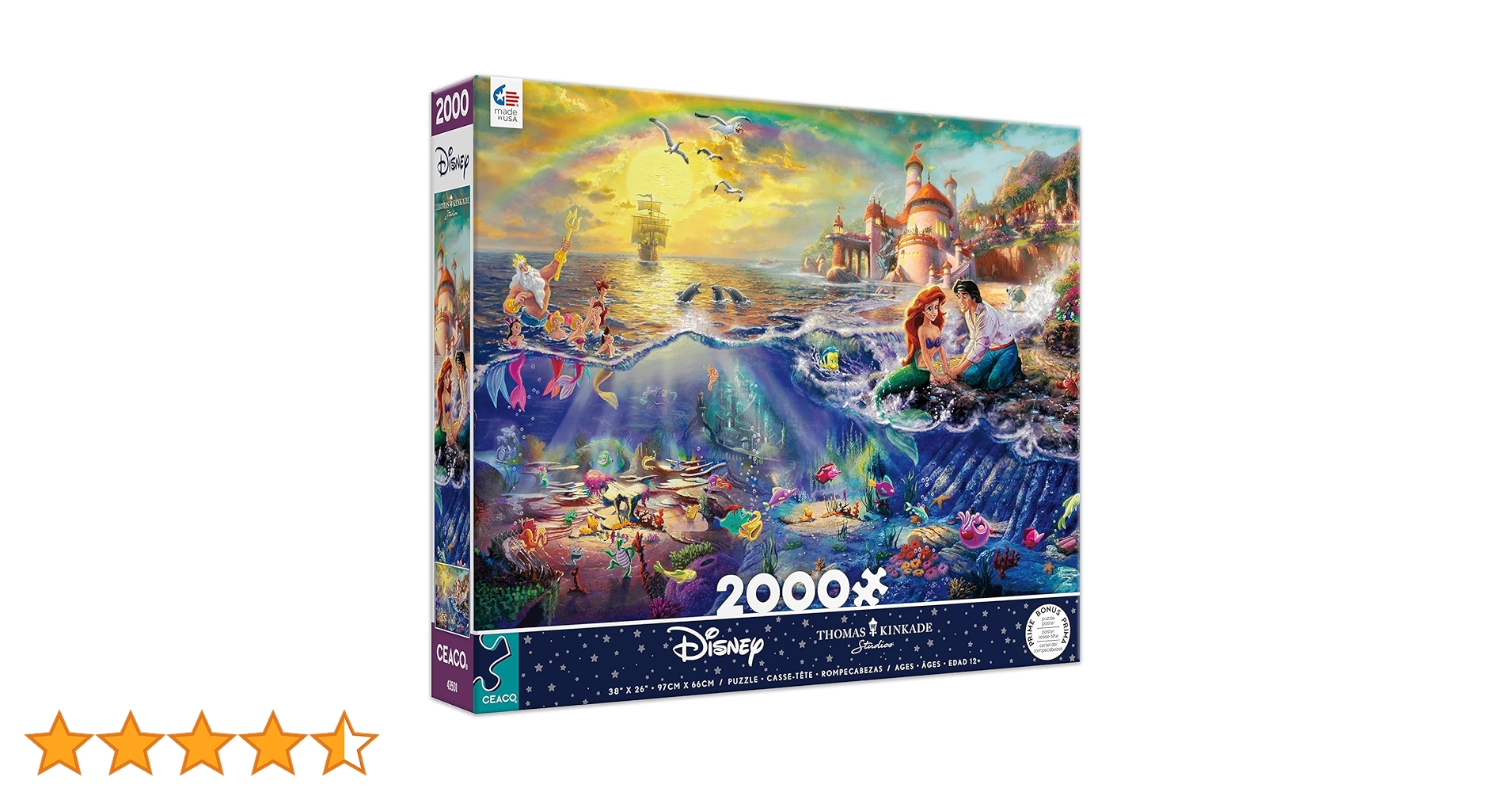 パズル　アリエル　リトルマーメイド　2000ピース　thomas kinkade パズル アリエル リトルマーメイド 2000ピース thomas kinkade パズル